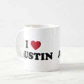 Ich liebe Austin Kaffeetasse (Vorderseite Links)