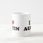 Ich liebe Austin Kaffeetasse (Mittel)