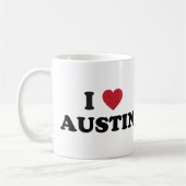 Ich liebe Austin Kaffeetasse (Links)