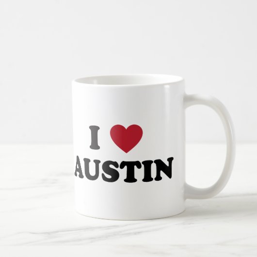 Ich liebe Austin Kaffeetasse (Rechts)