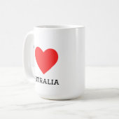 Ich liebe Australien Kaffeetasse (Vorderseite Links)