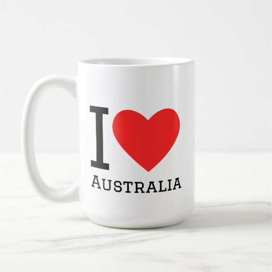 Ich liebe Australien Kaffeetasse (Links)