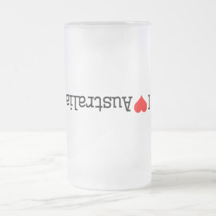 Ich liebe Australien Mattglas Bierglas