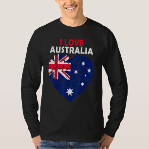Ich Liebe Australien stolz auf australische Flagge T-Shirt