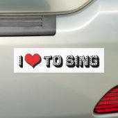 Ich Liebe, Autoaufkleber zu singen (Auf Auto)