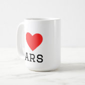 Ich liebe Autos Kaffeetasse (Vorderseite Links)