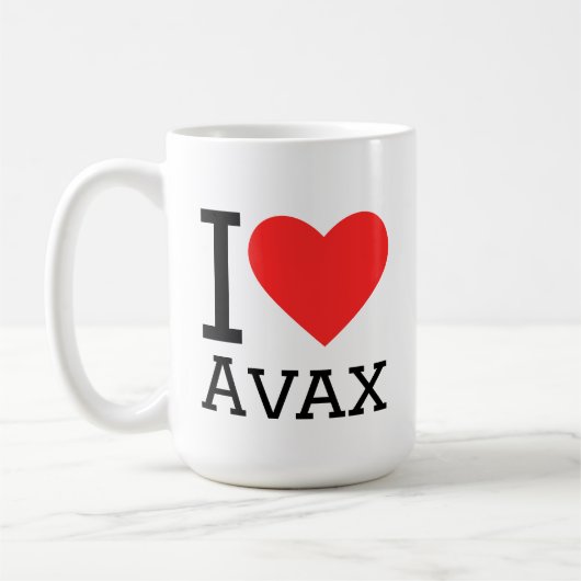 Ich liebe avax kaffeetasse (Links)