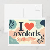 "Ich [liebe] Axolotl" Postkarte (Vorne/Hinten)