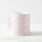 Ich liebe B Dich — Personalisierte Anfangsbuchstab Kaffeetasse (Vorderseite Links)