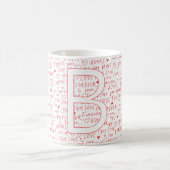 Ich liebe B Dich — Personalisierte Anfangsbuchstab Kaffeetasse (Mittel)