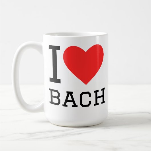 Ich liebe Bach  Kaffeetasse (Links)