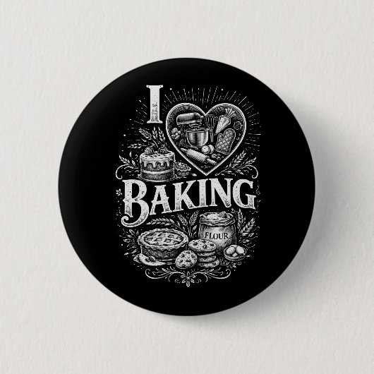 Ich liebe Backen Button (Vorderseite)