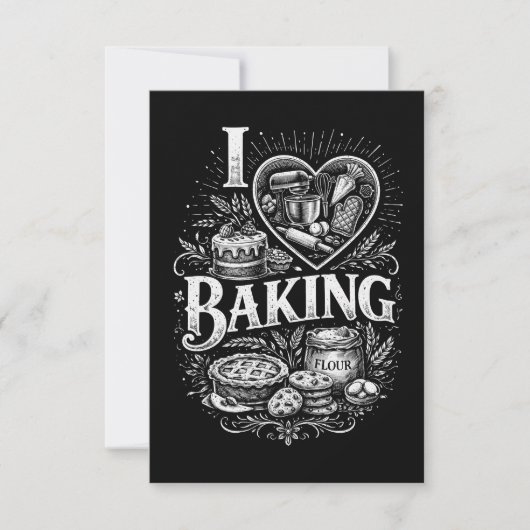 Ich liebe Backen Dankeskarte (Vorderseite)
