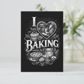 Ich liebe Backen Dankeskarte (Stehend Vorderseite)