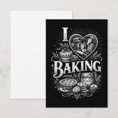 Ich liebe Backen Dankeskarte (Vorne/Hinten)