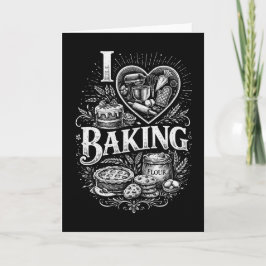 Ich liebe Backen Feiertagskarte