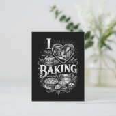 Ich liebe Backen Postkarte (Stehend Vorderseite)