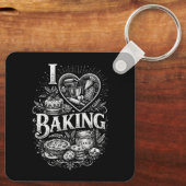 Ich liebe Backen Schlüsselanhänger (Rückseite)