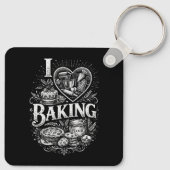 Ich liebe Backen Schlüsselanhänger (Rückseite)