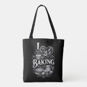 Ich liebe Backen Tasche (Rückseite)