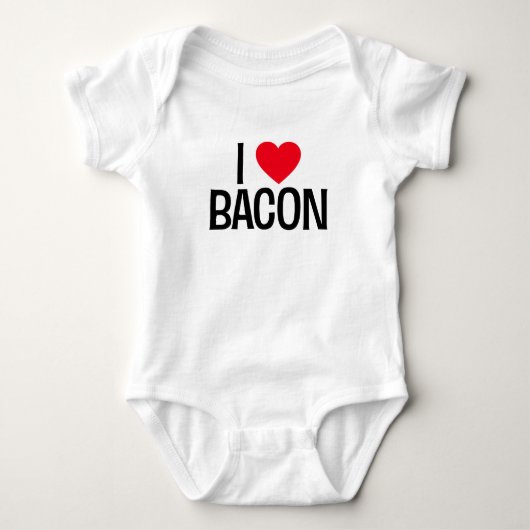 Ich Liebe Bacon. Baby Strampler (Vorderseite)