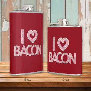 Ich liebe Bacon Flachmann