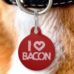 Ich liebe Bacon Haustiermarke