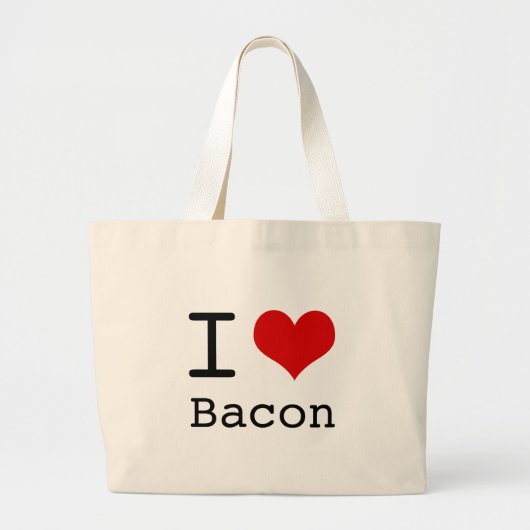 Ich liebe Bacon Jumbo Stoffbeutel (Vorne)