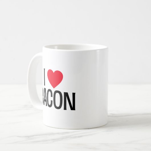 Ich Liebe Bacon. Kaffeetasse (Vorderseite Links)