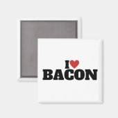 Ich liebe Bacon Magnet (Vorderseite/Rückseite)