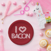 Ich liebe Bacon Pappteller (Party)