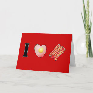 Ich Liebe Bacon ... und ich Liebe Sie Valentine Feiertagskarte