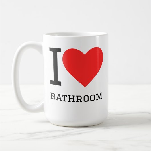 Ich liebe Badezimmer Kaffeetasse (Links)