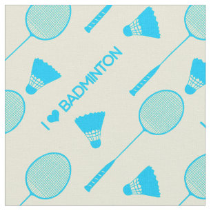 Ich Liebe Badminton auf pastellgelb Stoff