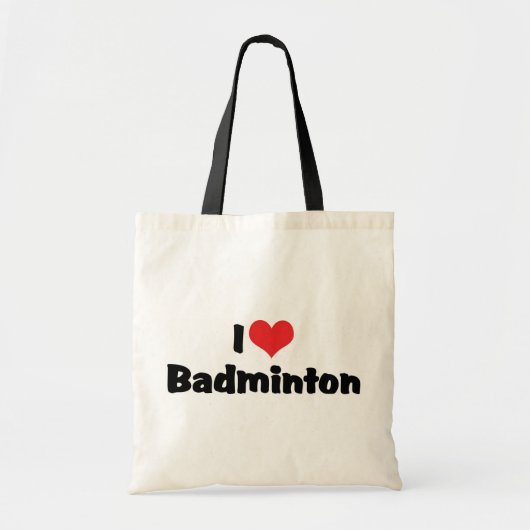 Ich liebe Badminton Tragetasche (Vorne)