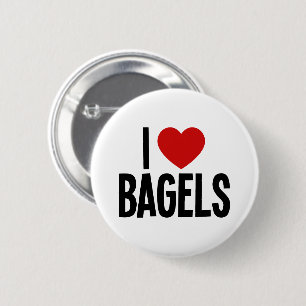 Ich liebe Bagels • Ich liebe Bagels Runde Knöpfe Button