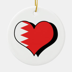 Ich liebe Bahrain-Schmuck Keramik Ornament