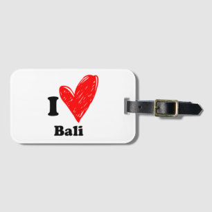 Ich liebe Bali T-Shirt Gepäckanhänger