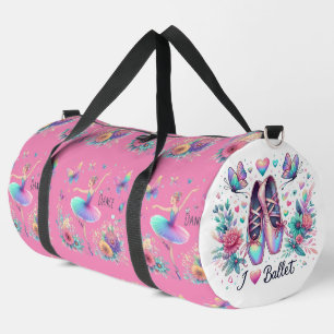 Ich liebe Ballett-Ballerina-Tanz-Kleine Sporttasch Duffle Bag