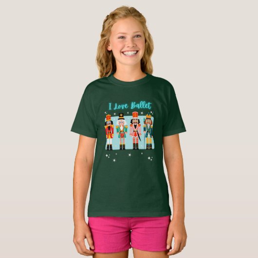 Ich Liebe Ballett Nutcrackers Kid's Basic T - Shir T-Shirt (Vorne ganz)