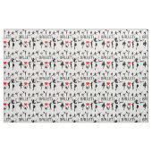 Ich Liebe Ballettmuster. Black Ballet Tänzer Stoff (Fat Quarter (45,7 x 55,9 cm))