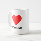Ich liebe Baltimore Kaffeetasse (Vorderseite Links)