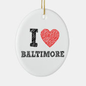 Ich-Liebe-Baltimore Keramikornament (Rechts)