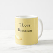 Ich liebe Bananen Kaffeetasse (VorderseiteRechts)