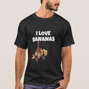 Ich liebe Bananen Kostüm Lustige Bananen T-Shirt