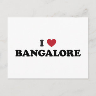 Ich liebe Bangalore Indien Postkarte