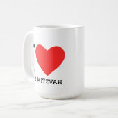 Ich liebe Bar Mitzwa Kaffeetasse (Vorderseite Links)