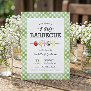 ICH LIEBE-Barbecue-BBQ-ländliche Hochzeitsdusche-E Einladung
