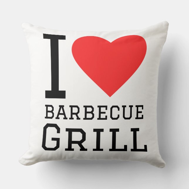 Ich liebe Barbecue-Grill Kissen (Vorderseite)