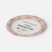 ICH LIEBE Barbecue Hochzeits-Brautparty Pappteller (Schrägansicht)